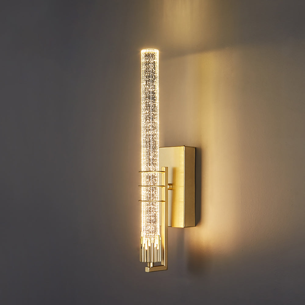 Wall Led Tube Pattern Modern LED Wall Sconce - Aeyee Linear Tube Wall Mount Light with Bubbl ...