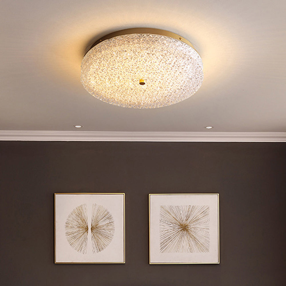 Modern LED Ceiling Light - Aeyee Crystal Chandelier Round Lighting Fixture Bling Light Dimmable LED Flush Mount for Kitchen Bathroom