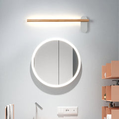 Bathroom Vanity Light - Aeyee Clean Design and Bright Wall Mount Lighting LED Mirror Lamps Wood Straight Rod Makeup Light