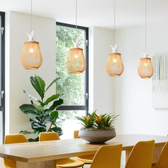 Bird Shaped Island Chandelier - Aeyee Bamboo Hanging Light with Adjustable Cord, Unique Pendant Light Fixture