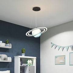 Planet Chandelier - Aeyee Globe Pendant Light, Glass LED Hanging Light Fixture, Remote Control, Cartoon Pendant Lamp for Children's Bedroom Nursery