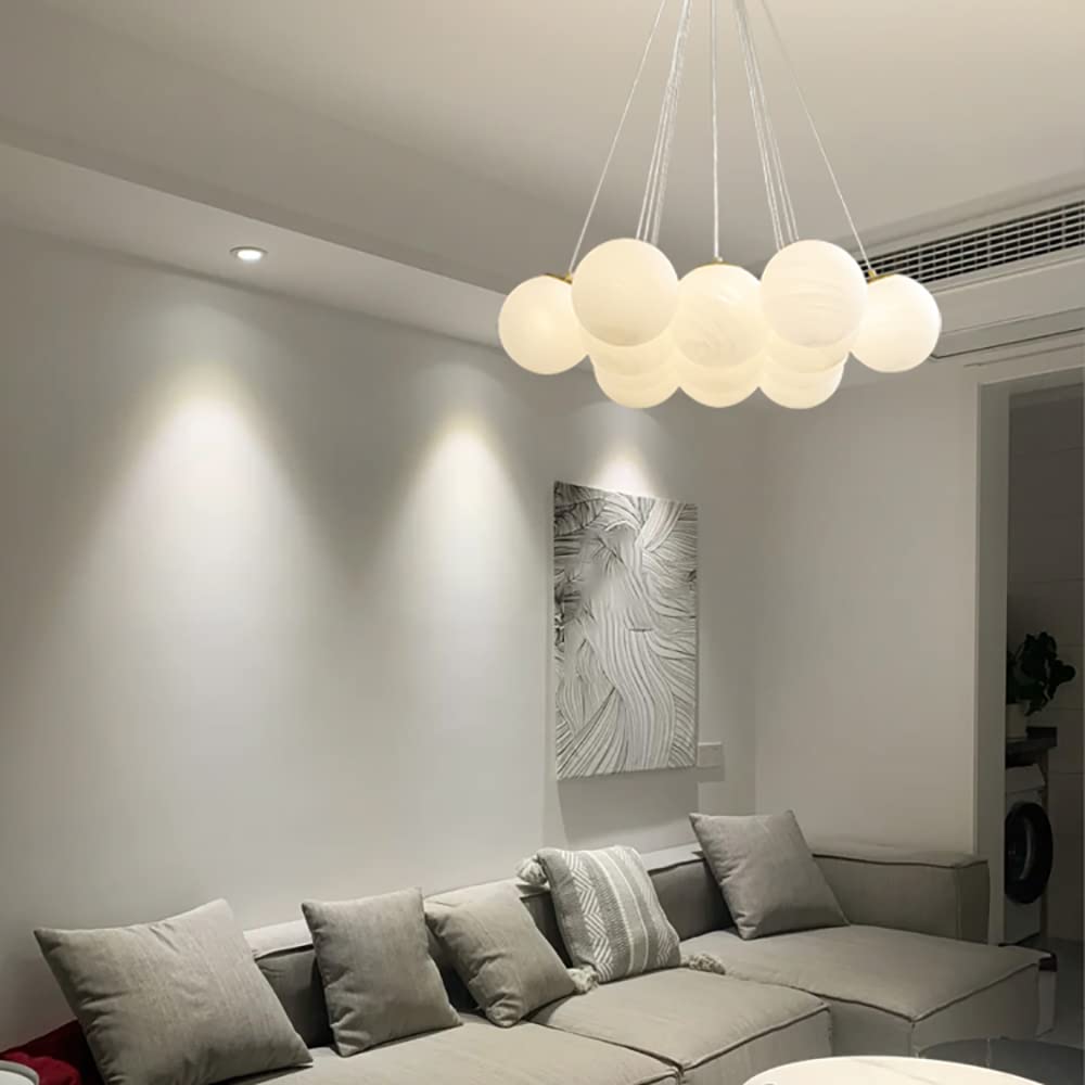 Glass Bubble Chandelier - Aeyee Ball Shape Pendant Light , Gold Base ...