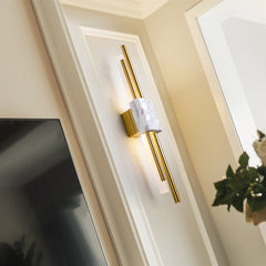 Aeyee LED Wall Sconce Lighting, Modern Vanity Light Fixture, 4000K Bath Light with Acrylic Shade