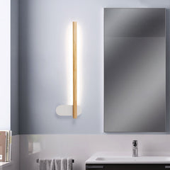 Bathroom Vanity Light - Aeyee Clean Design and Bright Wall Mount Lighting LED Mirror Lamps Wood Straight Rod Makeup Light